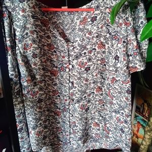 Loft Flower Button Blouse